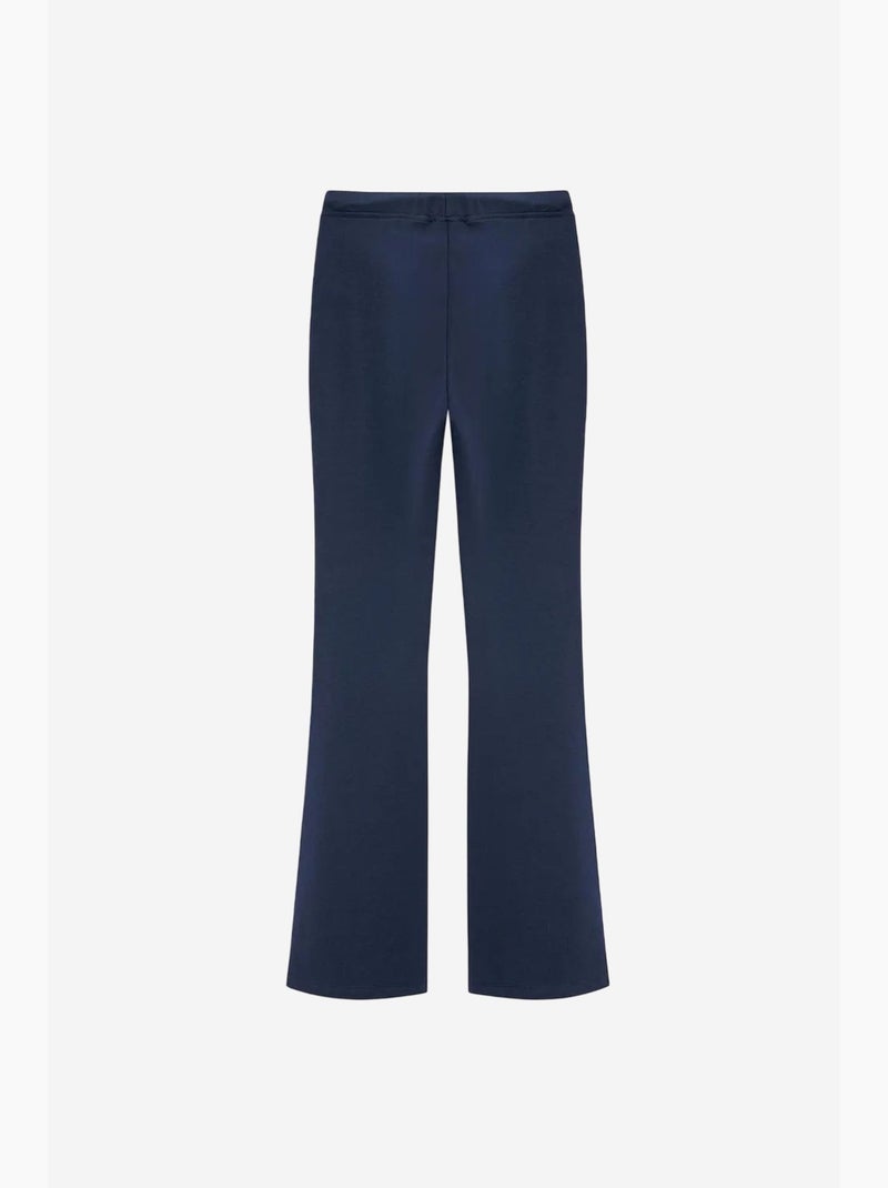 Pantaloni in jersey a zampa a vita media con coulisse dilvin Blu marino - Kiabi