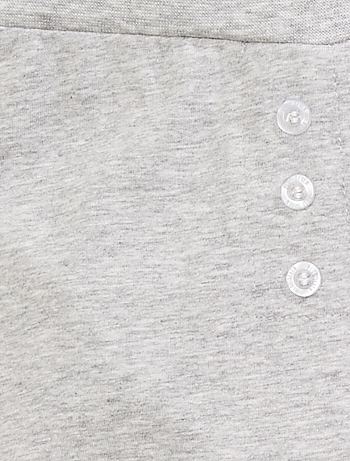 Pantaloni in jersey con bottoni - grigio - Kiabi - 7.00€