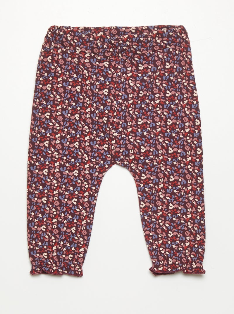Pantaloni in jersey con stampa ROSA - Kiabi