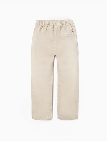Pantaloni in lino a taglio dritto con coulisse