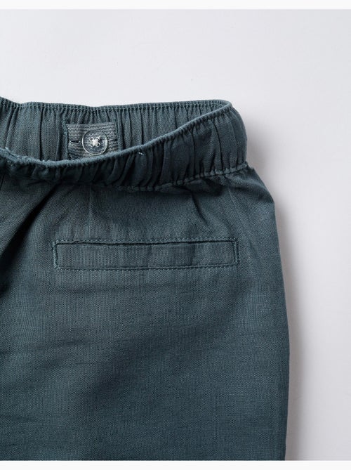 Pantaloni in lino a taglio dritto con coulisse - Kiabi