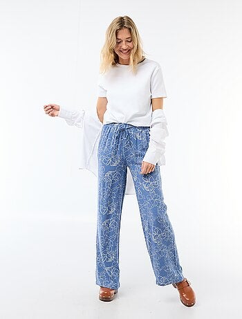 Pantaloni in lino con 2 tasche