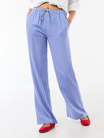 Pantaloni in lino con 2 tasche