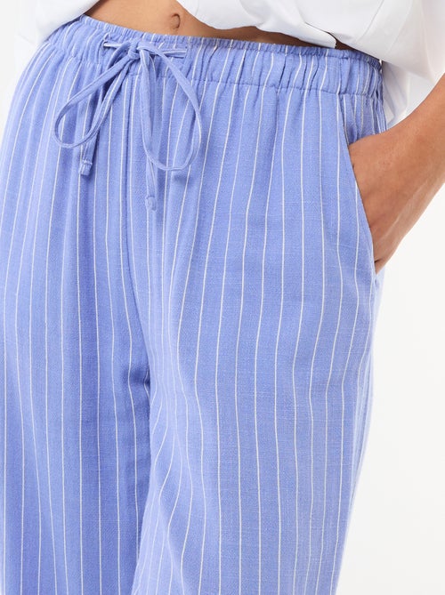 Pantaloni in lino con 2 tasche - Kiabi