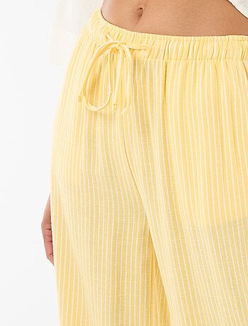 Pantaloni in lino con 2 tasche