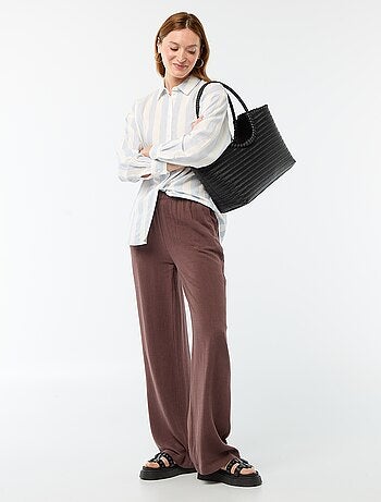 Pantaloni in lino con 2 tasche