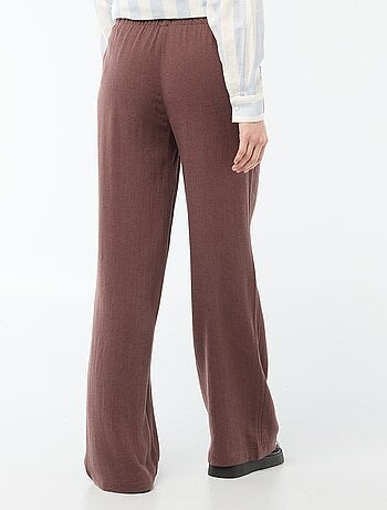 Pantaloni in lino con 2 tasche