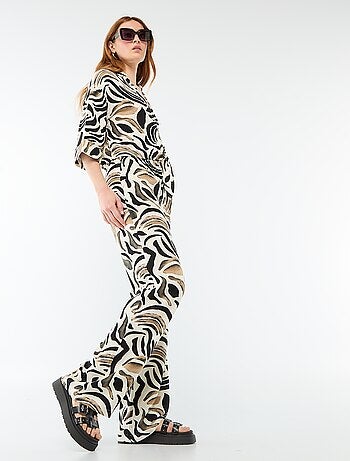 Pantaloni in lino con 2 tasche