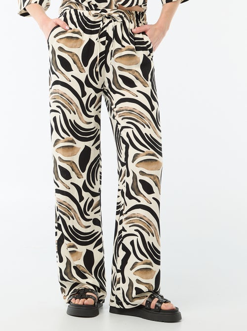 Pantaloni in lino con 2 tasche - Kiabi