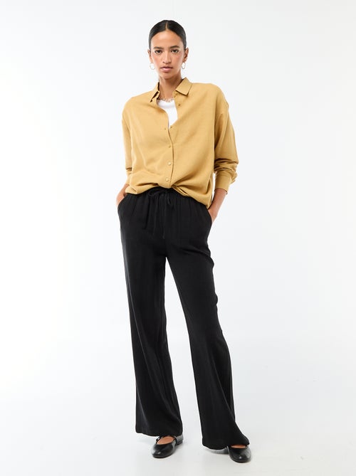 Pantaloni in lino con 2 tasche - Kiabi