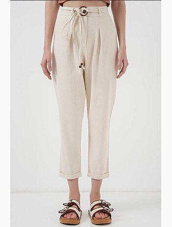 Pantaloni in lino con cintura bdart