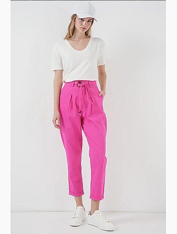 Pantaloni in lino con cintura bdart