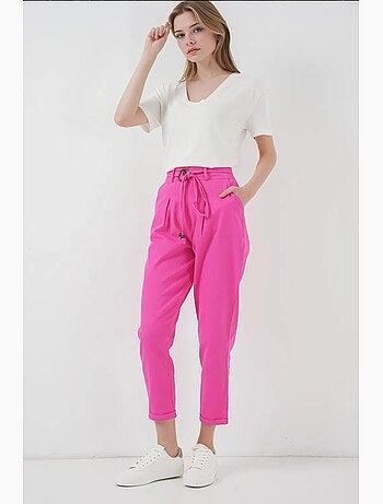 Pantaloni in lino con cintura bdart