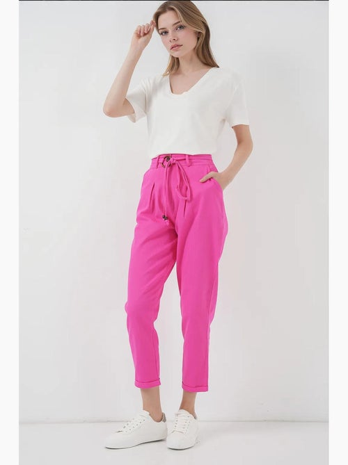 Pantaloni in lino con cintura bdart - Kiabi Pantaloni in lino con cintura bdart - Kiabi