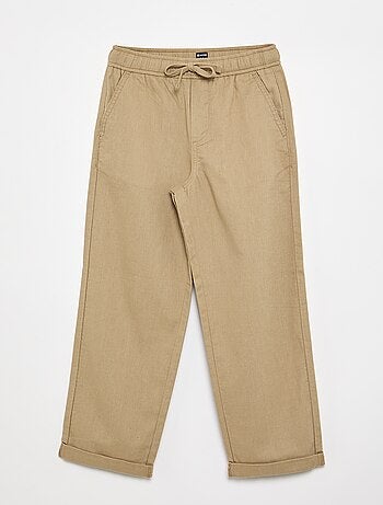 Pantaloni in lino e cotone