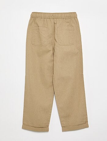 Pantaloni in lino e cotone