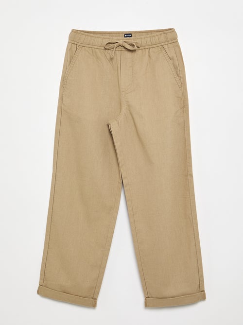Pantaloni in lino e cotone - Kiabi Pantaloni in lino e cotone - Kiabi