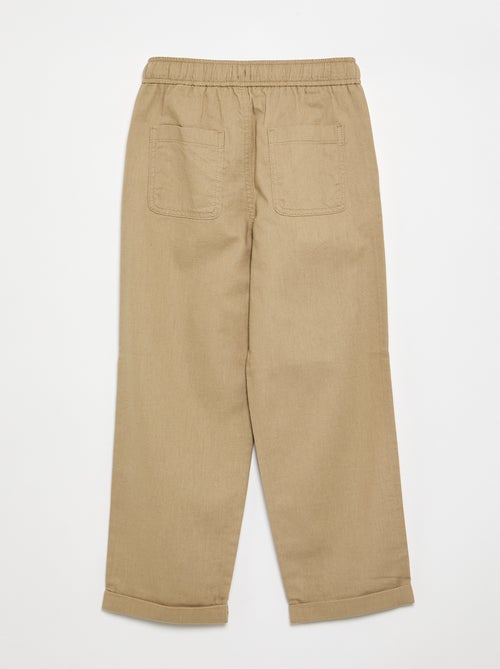 Pantaloni in lino e cotone - Kiabi Pantaloni in lino e cotone - Kiabi