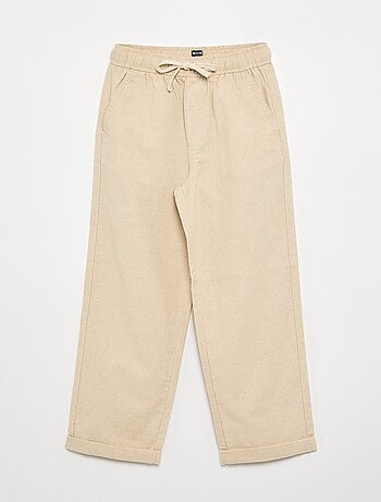 Pantaloni in lino e cotone