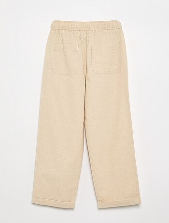 Pantaloni in lino e cotone