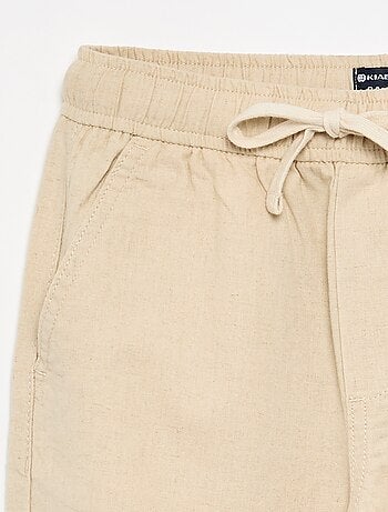 Pantaloni in lino e cotone