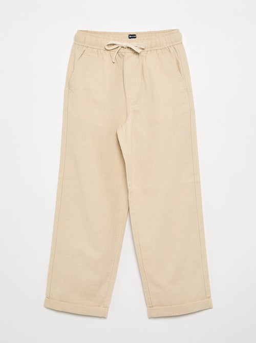 Pantaloni in lino e cotone - Kiabi Pantaloni in lino e cotone - Kiabi