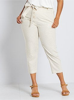Pantaloni in lino e cotone - Kiabi