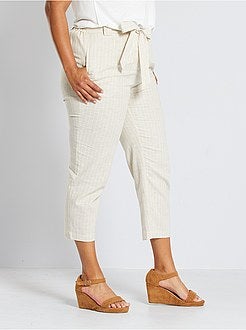 Pantaloni in lino e cotone - Kiabi