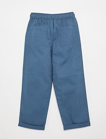 Pantaloni in lino e cotone