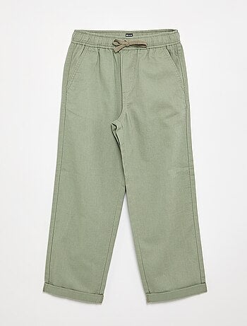 Pantaloni in lino e cotone