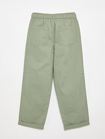 Pantaloni in lino e cotone