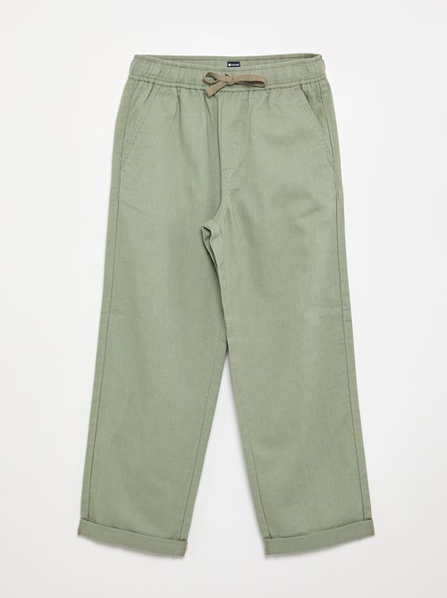 Pantaloni in lino e cotone - Kiabi Pantaloni in lino e cotone - Kiabi