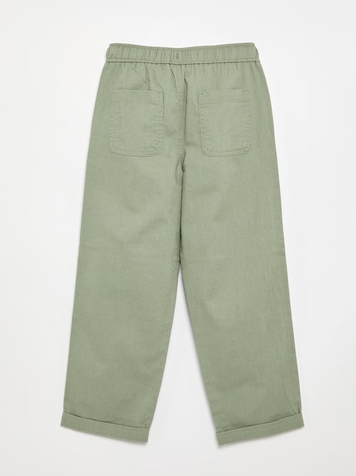 Pantaloni in lino e cotone - Kiabi Pantaloni in lino e cotone - Kiabi