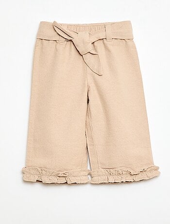 Pantaloni in lino misto