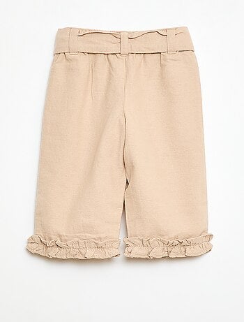 Pantaloni in lino misto