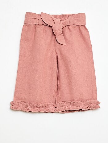 Pantaloni in lino misto