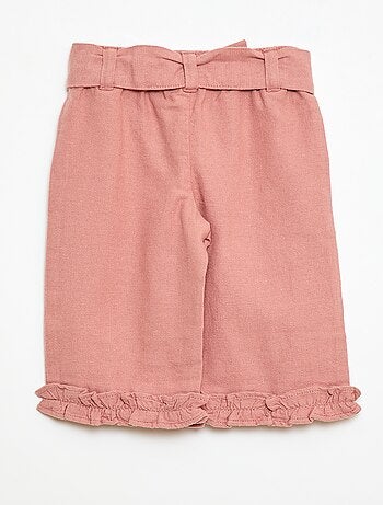 Pantaloni in lino misto