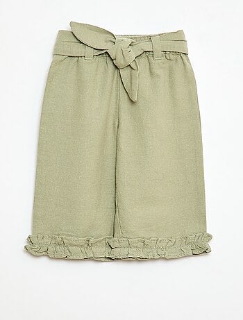 Pantaloni in lino misto