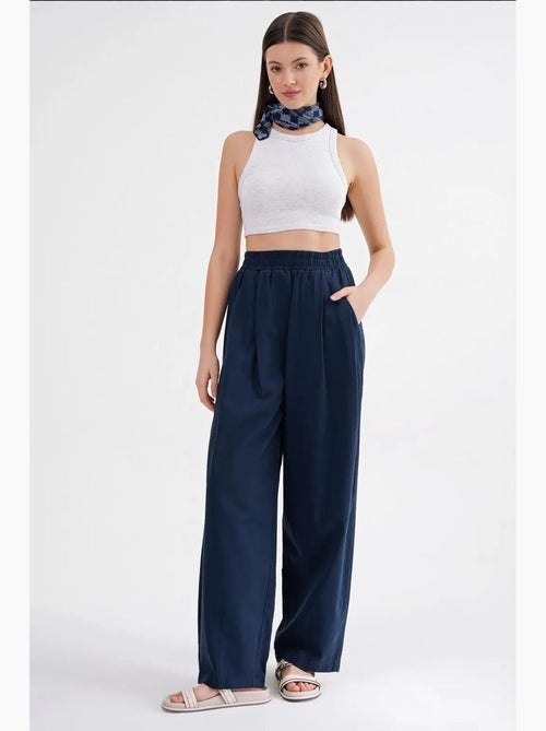 Pantaloni in lino straight fit mixray - Kiabi Pantaloni in lino straight fit mixray - Kiabi
