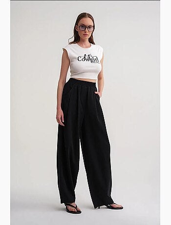 Pantaloni in lino straight fit mixray
