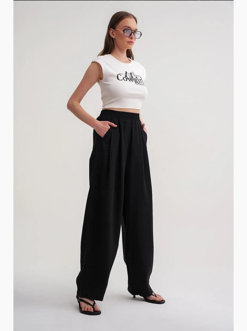 Pantaloni in lino straight fit mixray Nero - Kiabi