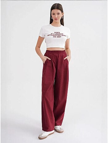 Pantaloni in lino straight fit mixray