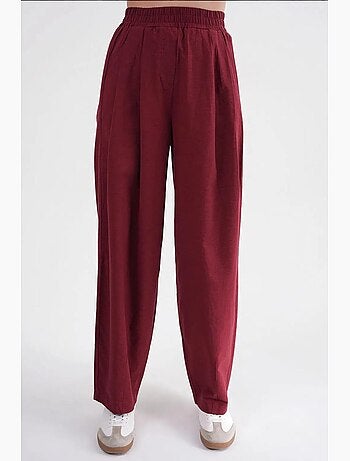 Pantaloni in lino straight fit mixray