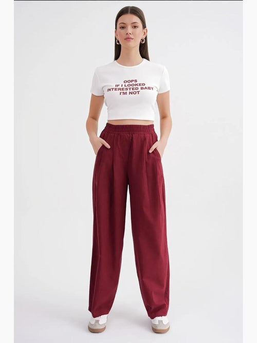 Pantaloni in lino straight fit mixray - Kiabi Pantaloni in lino straight fit mixray - Kiabi