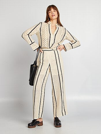 Pantaloni in macramé