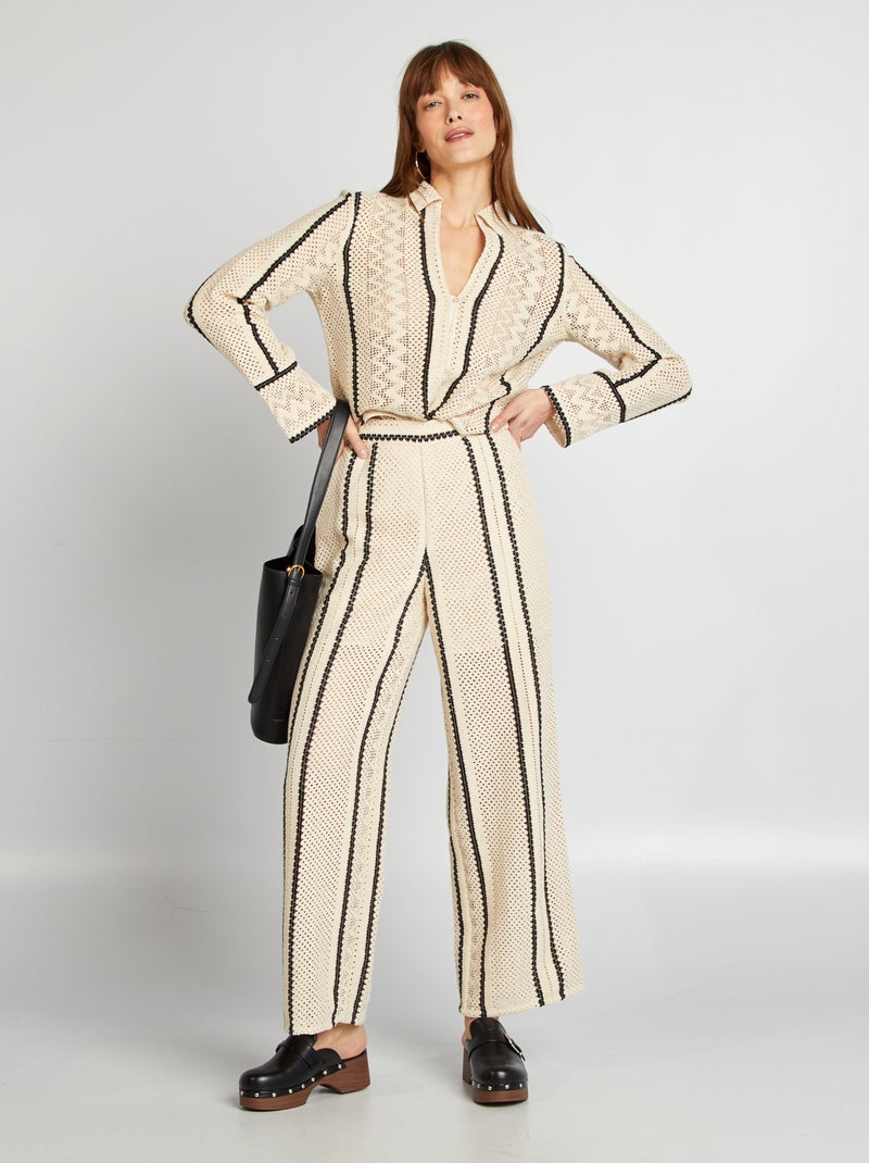 Pantaloni in macramé BEIGE - Kiabi