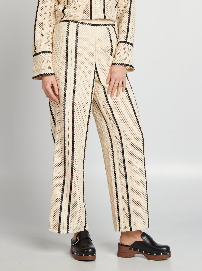 Pantaloni in macramé BEIGE - Kiabi