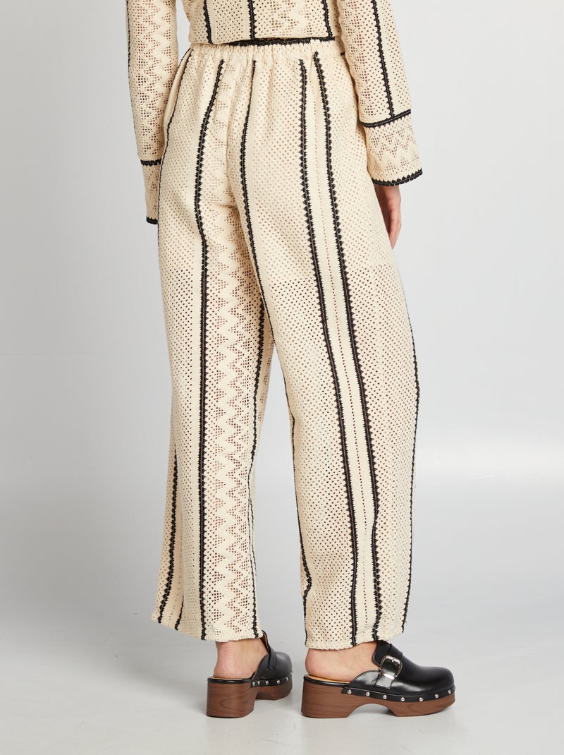 Pantaloni in macramé BEIGE - Kiabi