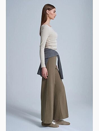 Pantaloni in maglia a gamba ampia da donna dilvin