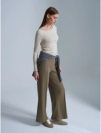 Pantaloni in maglia a gamba ampia da donna dilvin